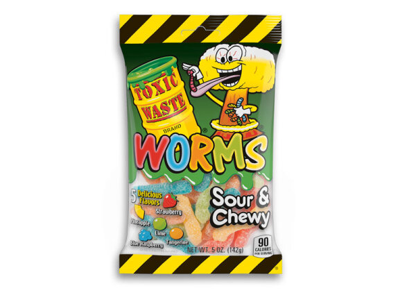Toxic Waste Worms Sour & Chewy 142g