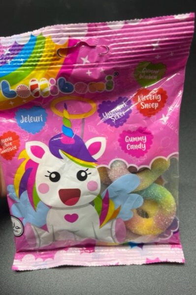 Lolliboni Unicorn Candy Gummy Mehrfarbige Ringe 80g